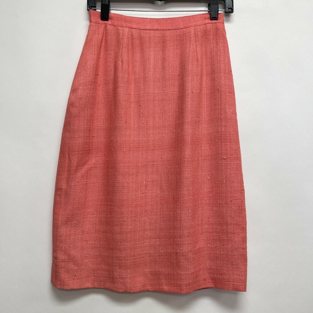 Neiman Marcus Women's Pencil Straight Skirt Size 4 Orange Peach Salmon NWOT‎